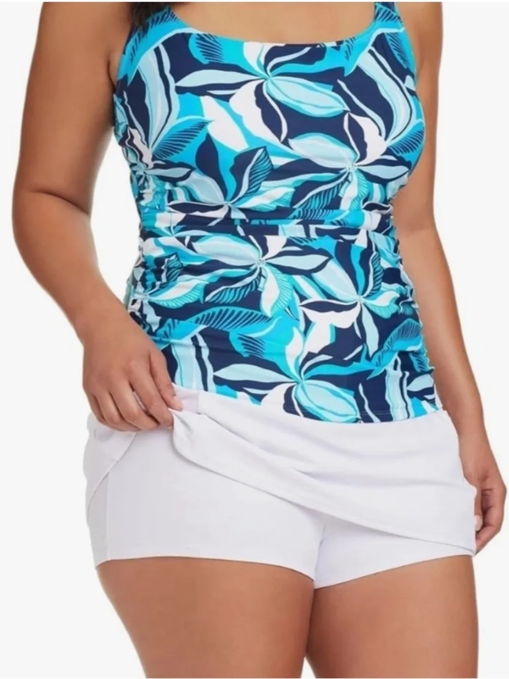 Ellen Tracy 2-piece swim tankini and skort